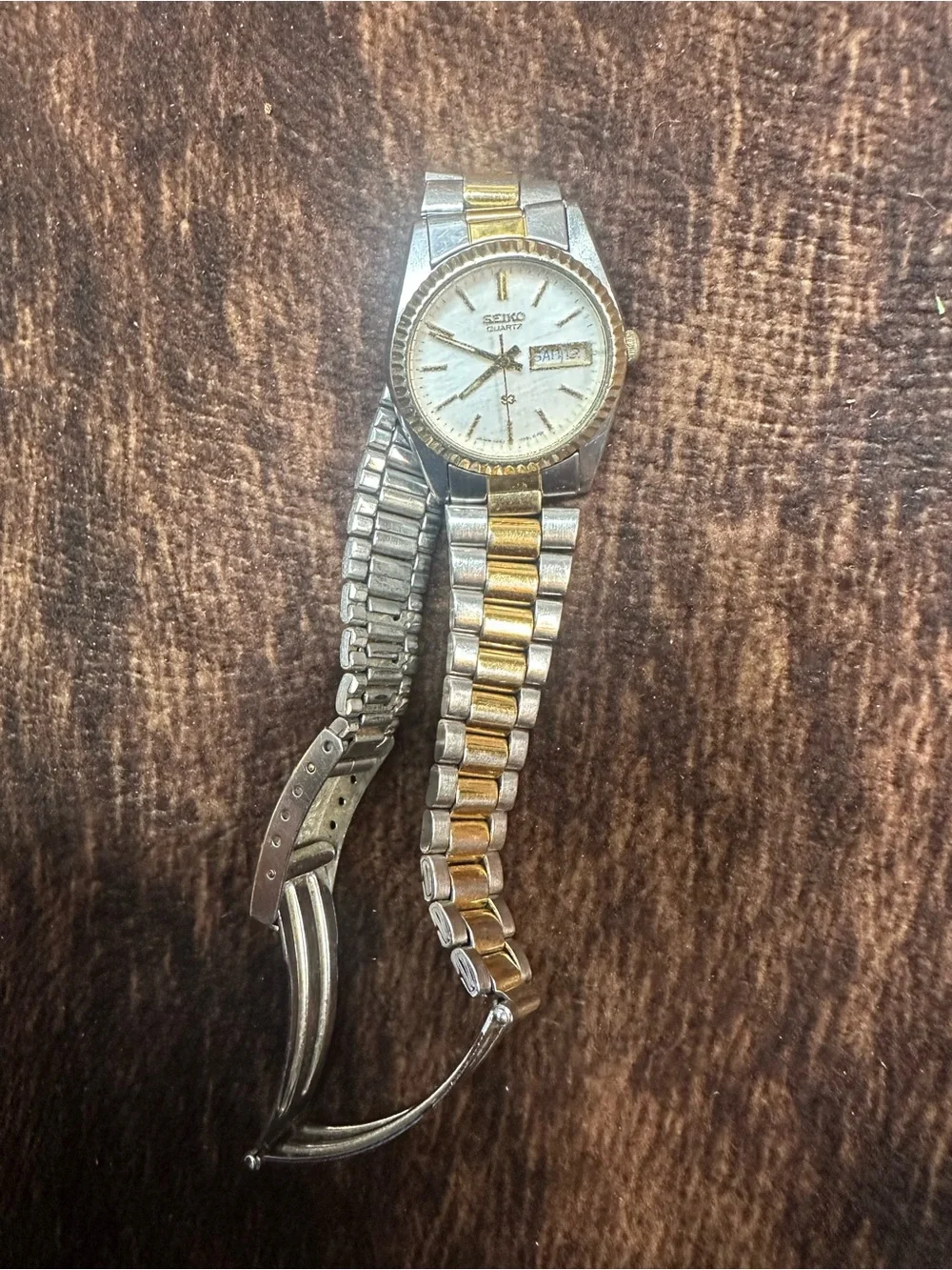 Seiko Two-Tone Stainless Steel Wristwatch with Day-Date women’s.